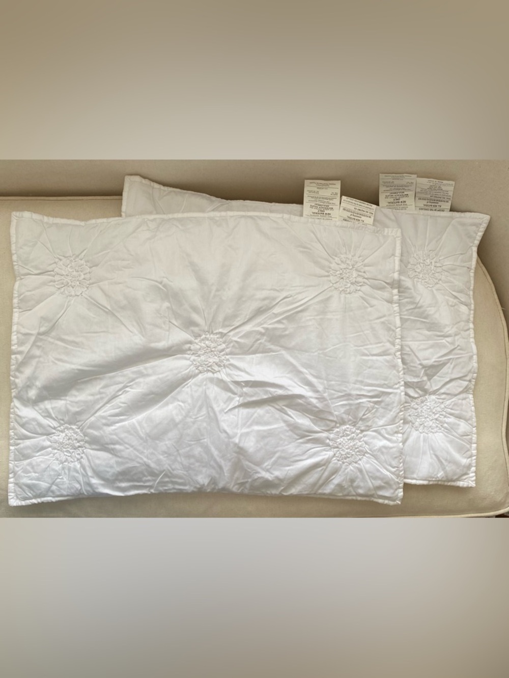 Pottery barn pb teen set of pillow cases white never used